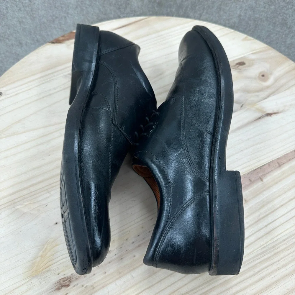 ECCO Holton Apron Toe Oxford Mens 12 Black Leather Lace Up Dress Shoes